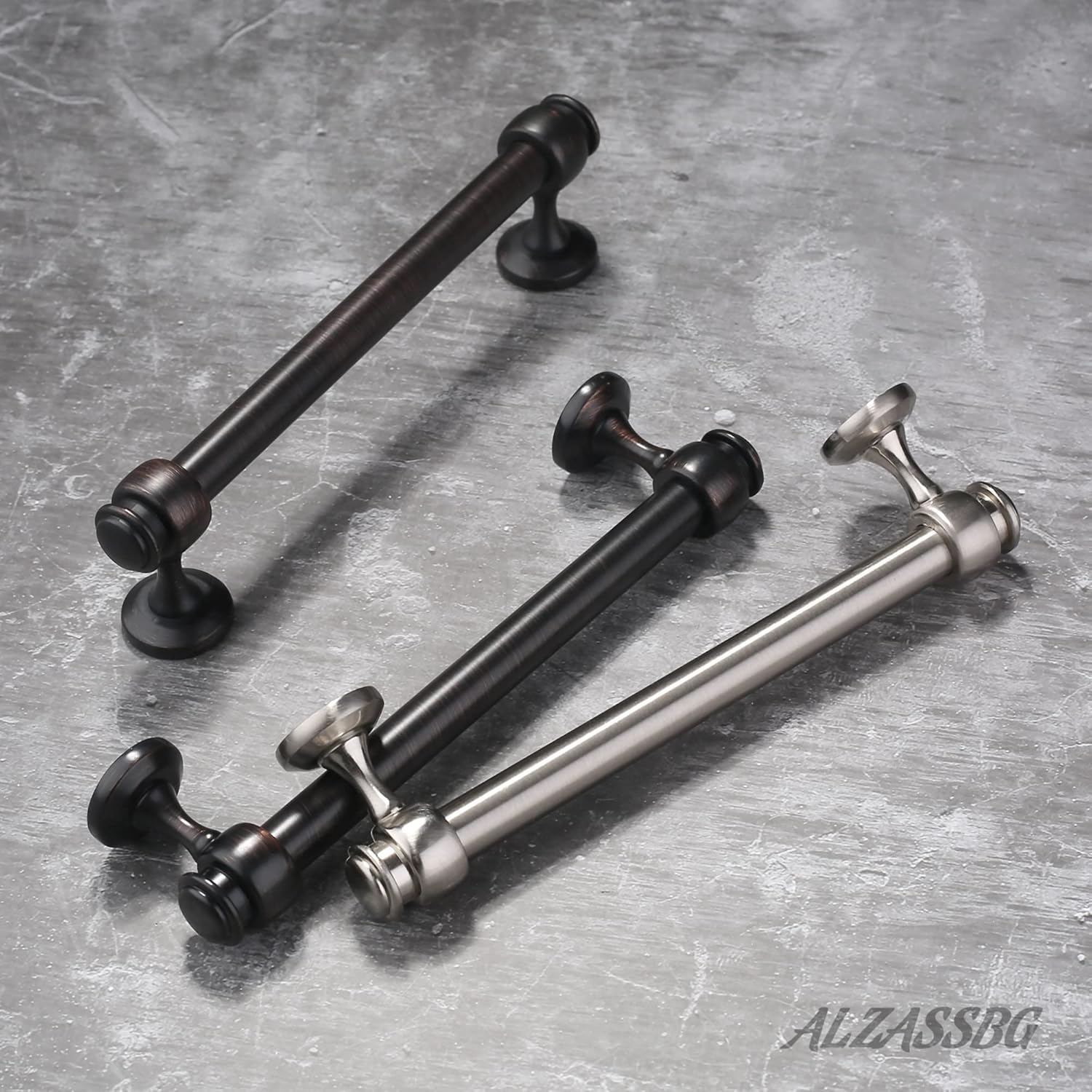 10 Pack Oil Rubbed Bronze Cabinet Pulls, 5 Inch(128mm) Hole Centers Cabinet Handles Kitchen Hardware Straight Bar for Cabinets and Drawer AL3082ORB