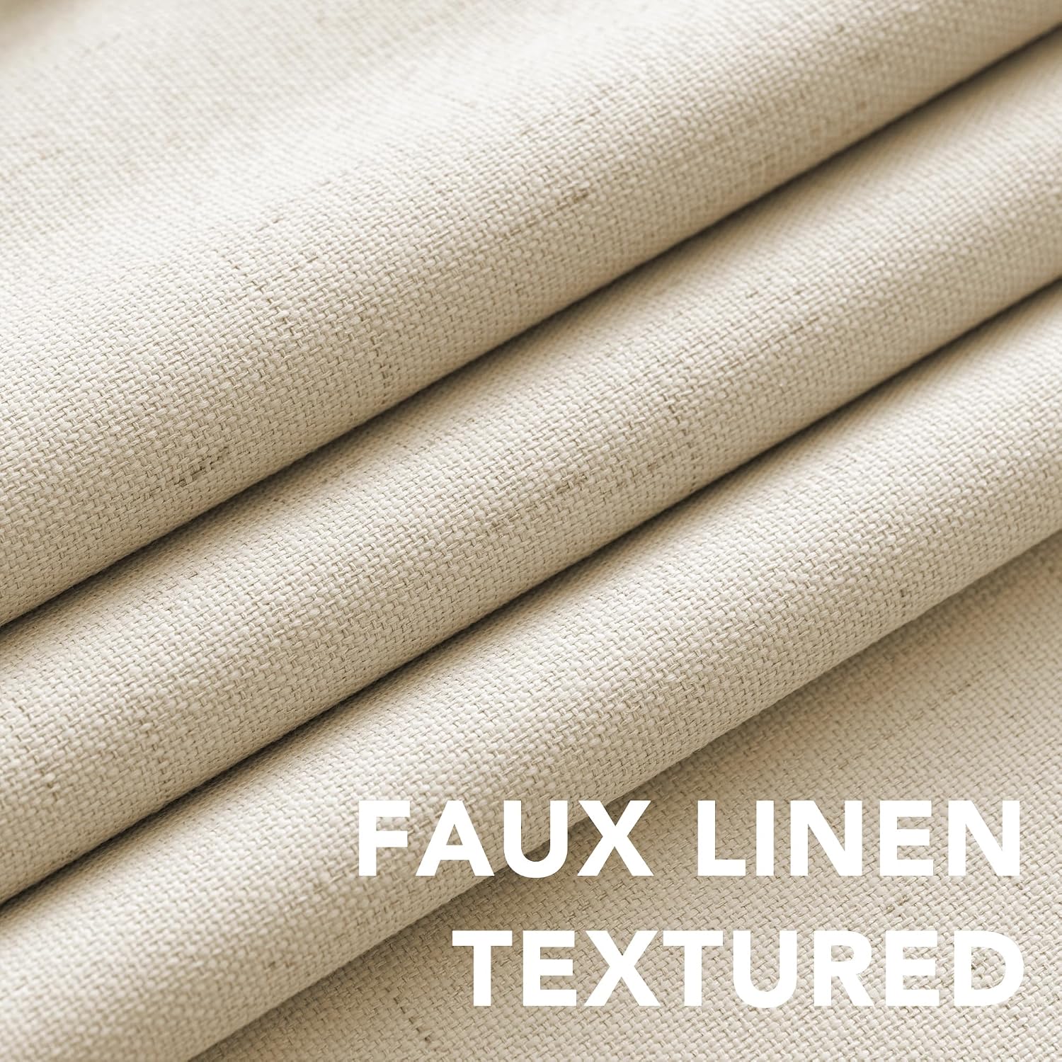 100% Blackout Curtains for Bedroom Thermal Insulated Polyester,Acrylic Textured Curtains Heat and Full Light Blocking