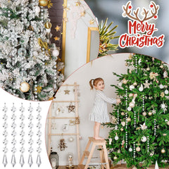 100 Pcs Acrylic Hanging Crystals for Centerpieces Chandelier Clear Crystal Garland Strands Ornament Acrylic Clear