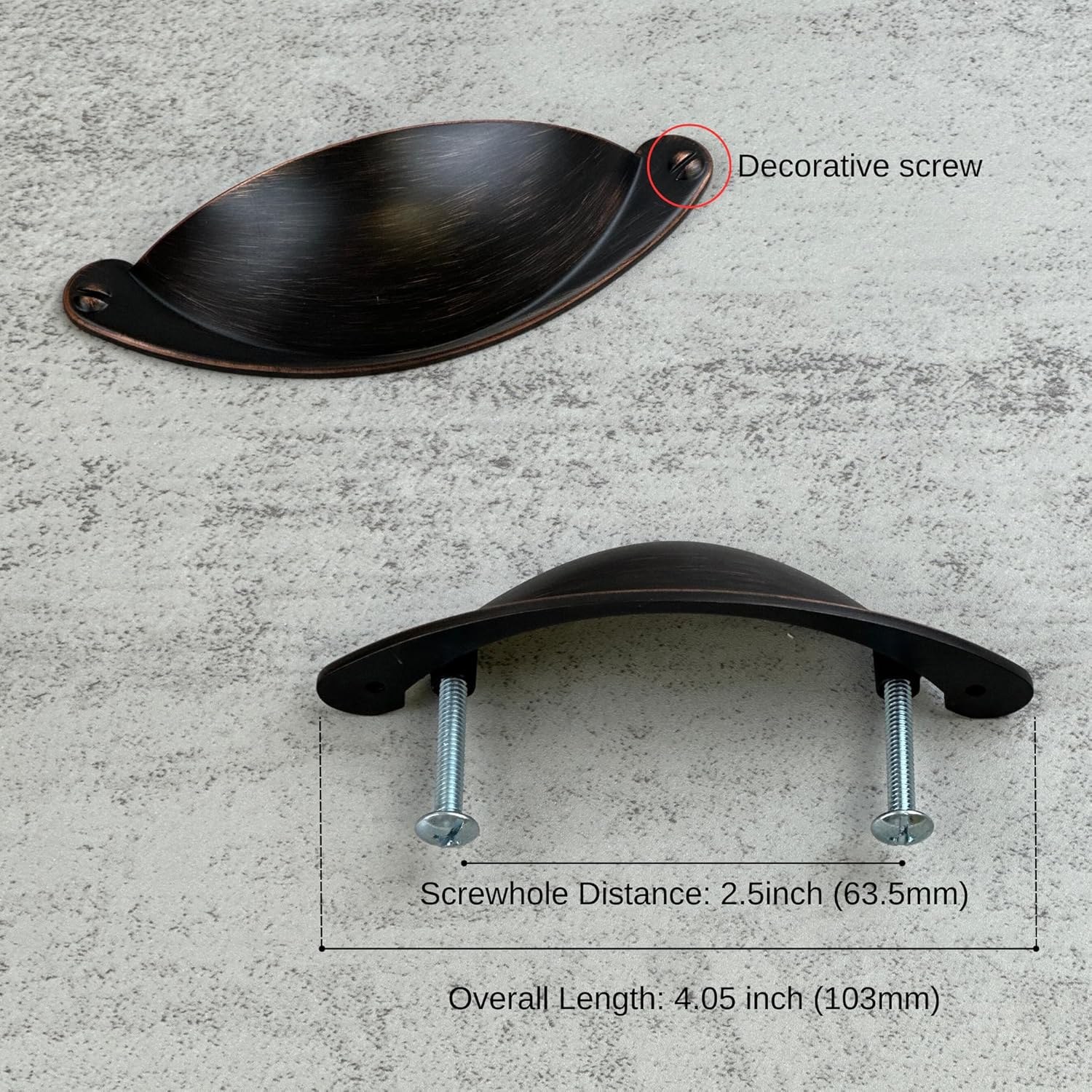 10 Pack | 2.5 Inch Drawer Pulls Oil Rubbed Bronze Pulls for Cabinets Pull | Bathroom Drawer Handle Pulls| Kitchen