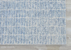 100% Authentic Capitola Tufted Handmade Woolen Area Rug Decor Office Rug (Blue, 12x15 Feet)